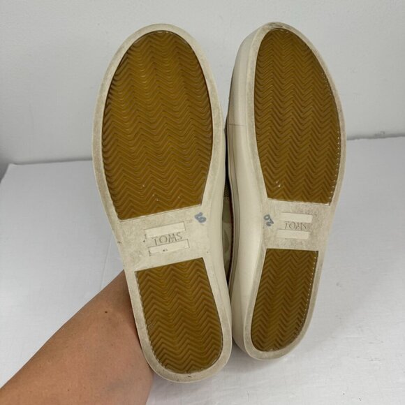 Toms Camo High Top Slip On Sneaker Tan Khaki Cream Casual Women's 7.5 EUC - Picture 5 of 8